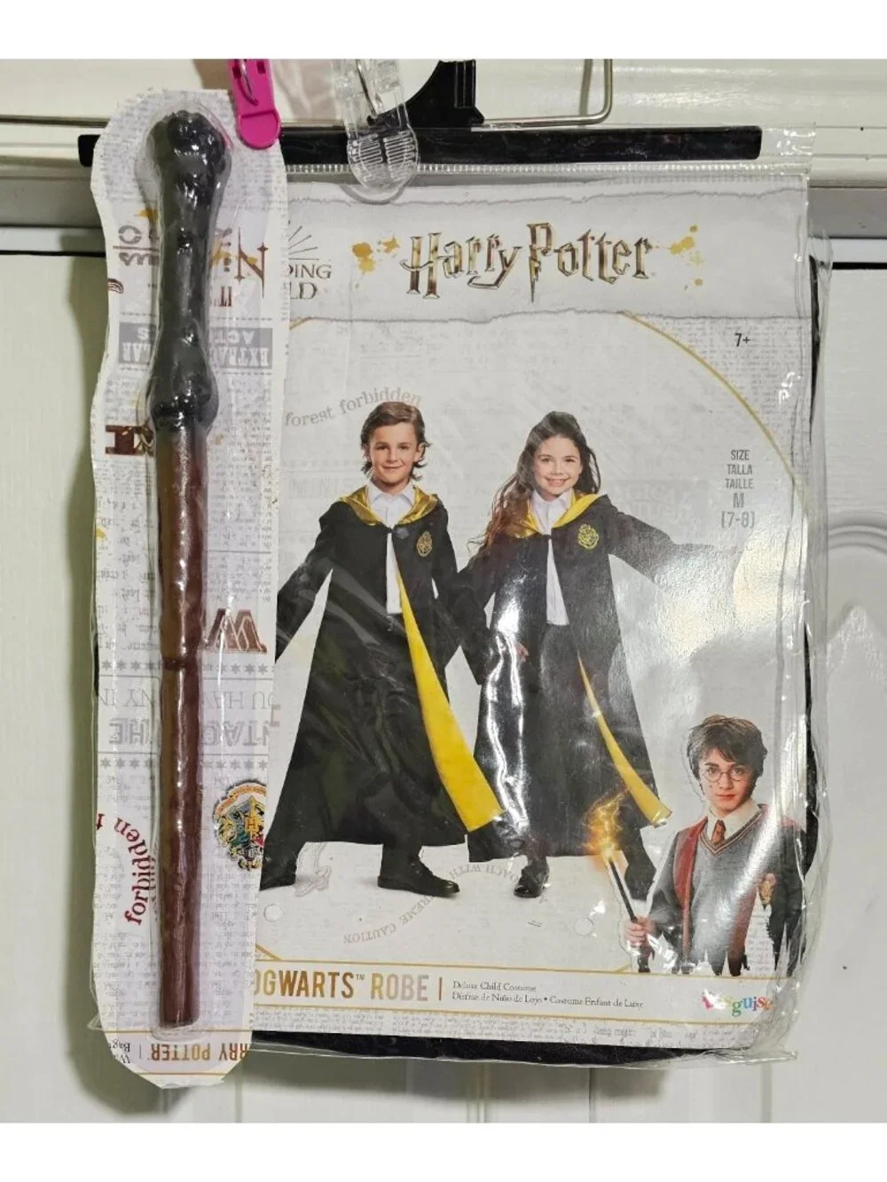Harry Potter Hogwarts Kids Costume 7-8 Robe House Crests Hufflepuff Disguise